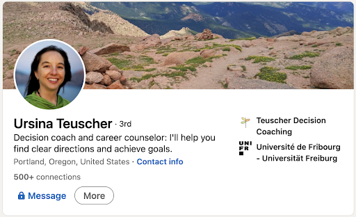 image of the linkedin profile heading of Ursina Teuscher