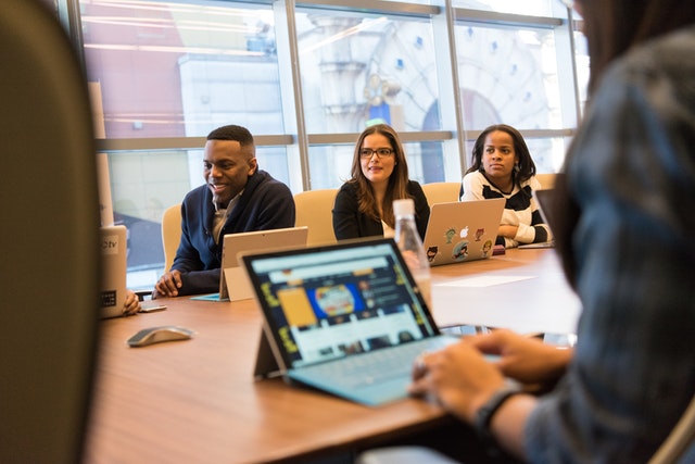 diverse team meeting