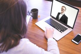 a business video call