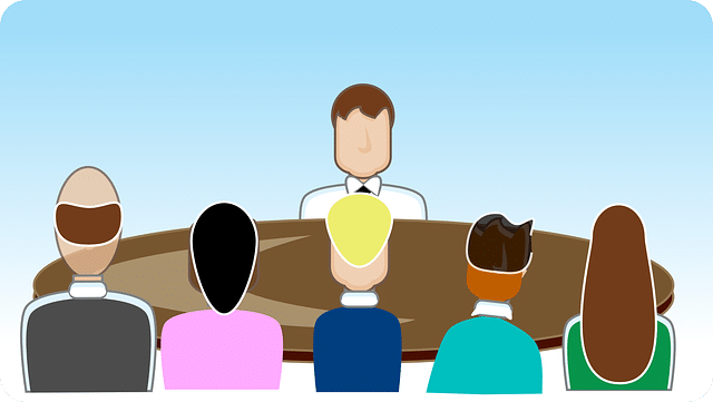 cartoon of a job interview panel talking to a candidate